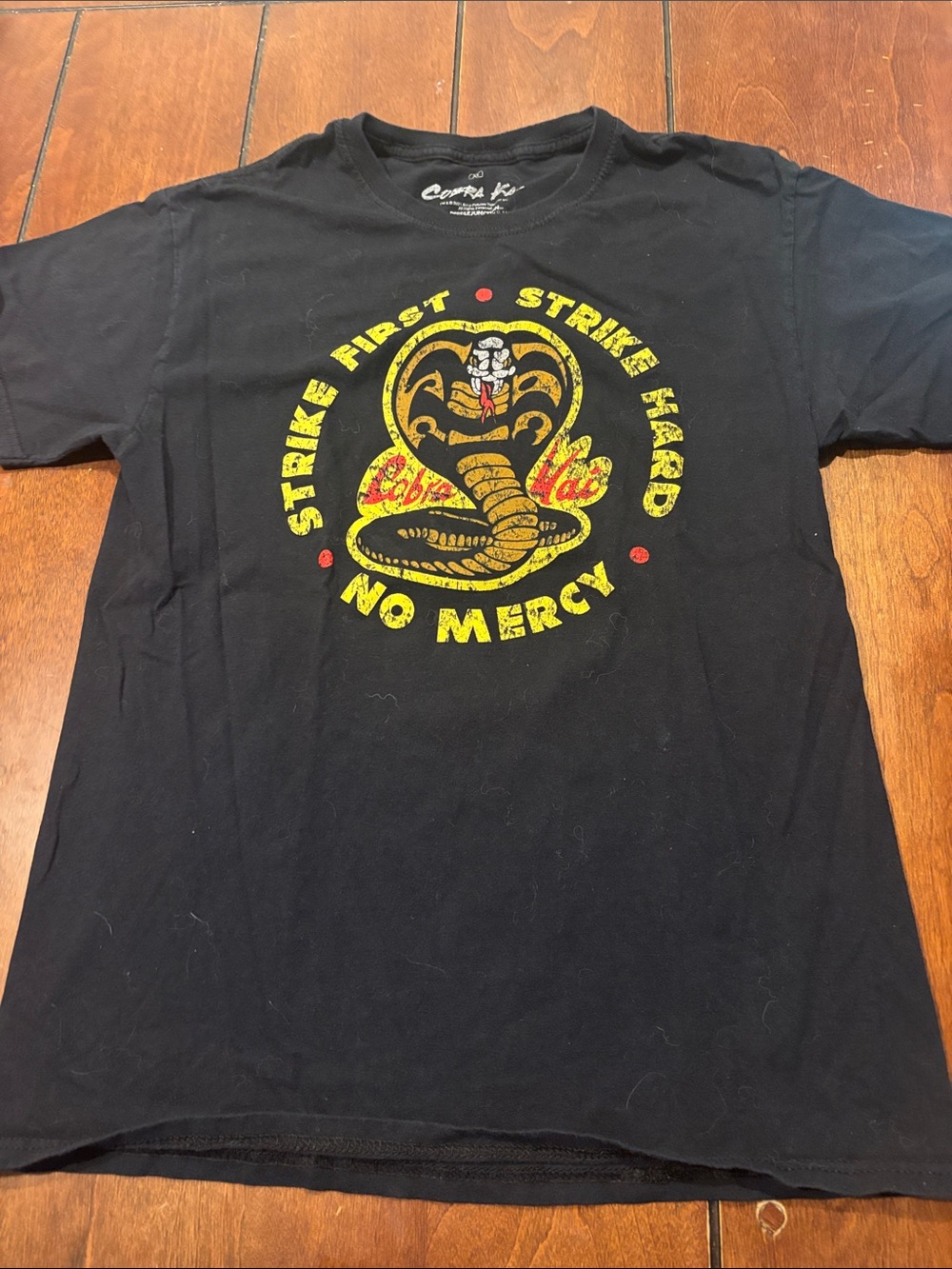 Cobra Kai No Mercy Black Graphic Short Sleeve Tee
